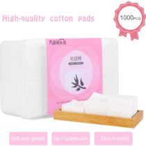 GothicBride Cotton Pads Makeup Remover Pads 1000PCS Natural Premium Non-woven Square Cosmetic Cotton Pads Makeup Facial Soft Cut Cotton