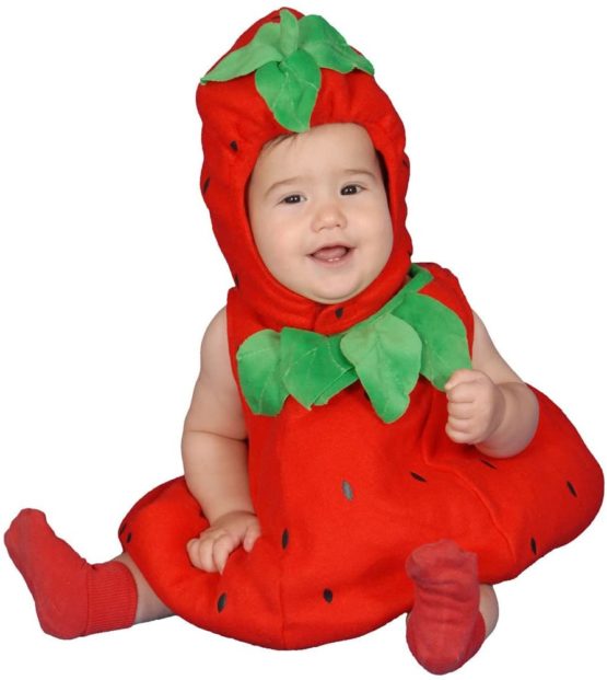 Dress Up America Unisex Cute Baby Strawberry Costume Cute Baby Strawberry Costume