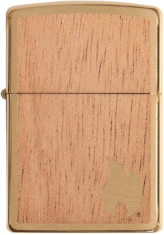 Zippo Unisex's Woodchuck Flame, Mahogany Emblem Windproof Lighter, Brass, Regular - Image 2