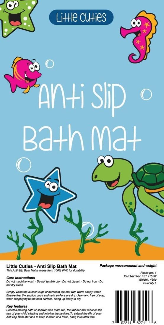 Little Cuties Anti Slip Baby, Kids, Child, Bath Mat, No Phatalates, No Lead, Non Toxic - Image 2
