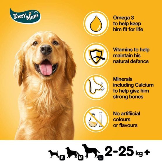 Pedigree Tasty Minis - Dog Training Treats Cheesy Nibbles with Cheese and Beef, bag (8 x 140g) - Image 3