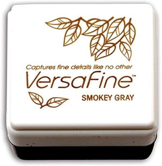 Versafine Small Ink Pads Tsukineko Instant Dry Pigment Ink, Smoky Grey