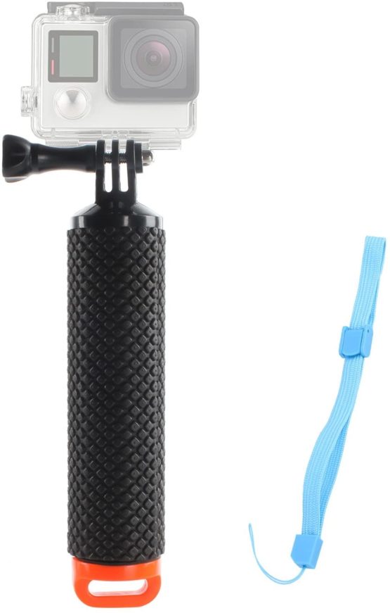 Geila Waterproof Floating Hand Grip Tripod Stick Handle Mount Accessories Water Sport Pole with Thumb Screw and Adjustable Wrist Strap