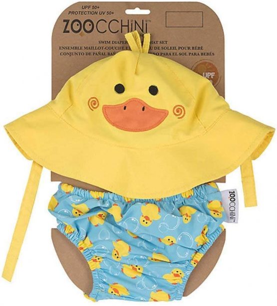 ZOOCCHINI Swim Nappy & Sun Hat Duck, Small (3-6Month)