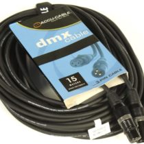 Accu Cable 15m 3 Pin DMX Cable - Black