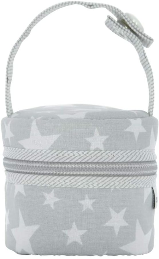 Cambrass Pacifier Holder (8.5 x 8.5 x 11 cm, Star Grey)