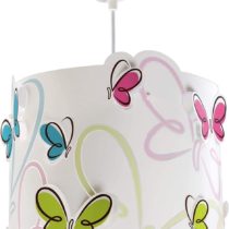 Dalber Hanging lamp Butterfly, E27, White, Pink, Blue, Green
