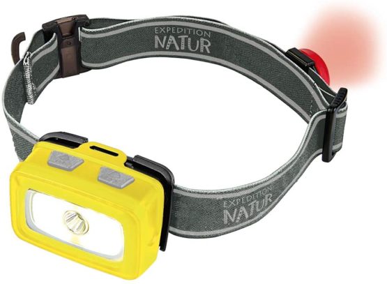 moses. Unisex – Adult Expedition Nature LED Headlamp Head Torch with 7 Light Modes Incl. Red Light and Green Light For Jogging, Camping and Outdoor, Yellow, One Size