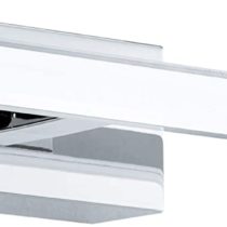 EGLO Tabiano LED Wall Light, Mirror Light, LED Wall Light Made of Metal in Chrome and Plastic in White, Bathroom Lamp, LED Bathroom Light, Neutral White, L 40.5 cm