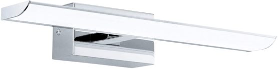 EGLO Tabiano LED Wall Light, Mirror Light, LED Wall Light Made of Metal in Chrome and Plastic in White, Bathroom Lamp, LED Bathroom Light, Neutral White, L 40.5 cm