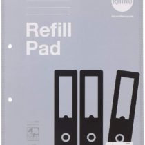 Rhino Stationery A4 Refill Pad 160 Page | 8mm Ruled with Margin | Headbound Notepad Grey | School Notepad Quality Writing Paper