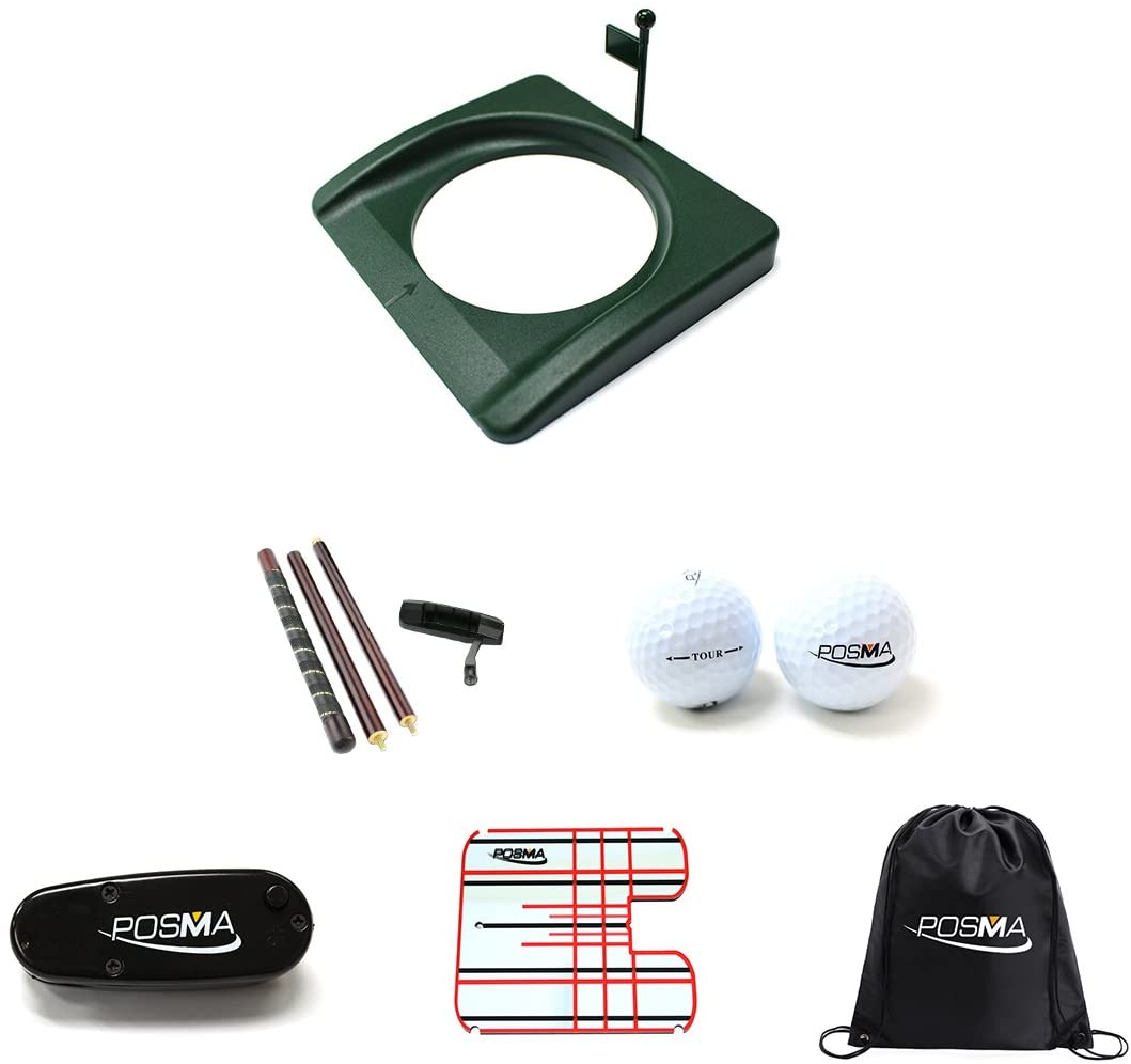 Posma PHS011 Golf Practice Putting Cup Putter Training Aid Set With 4