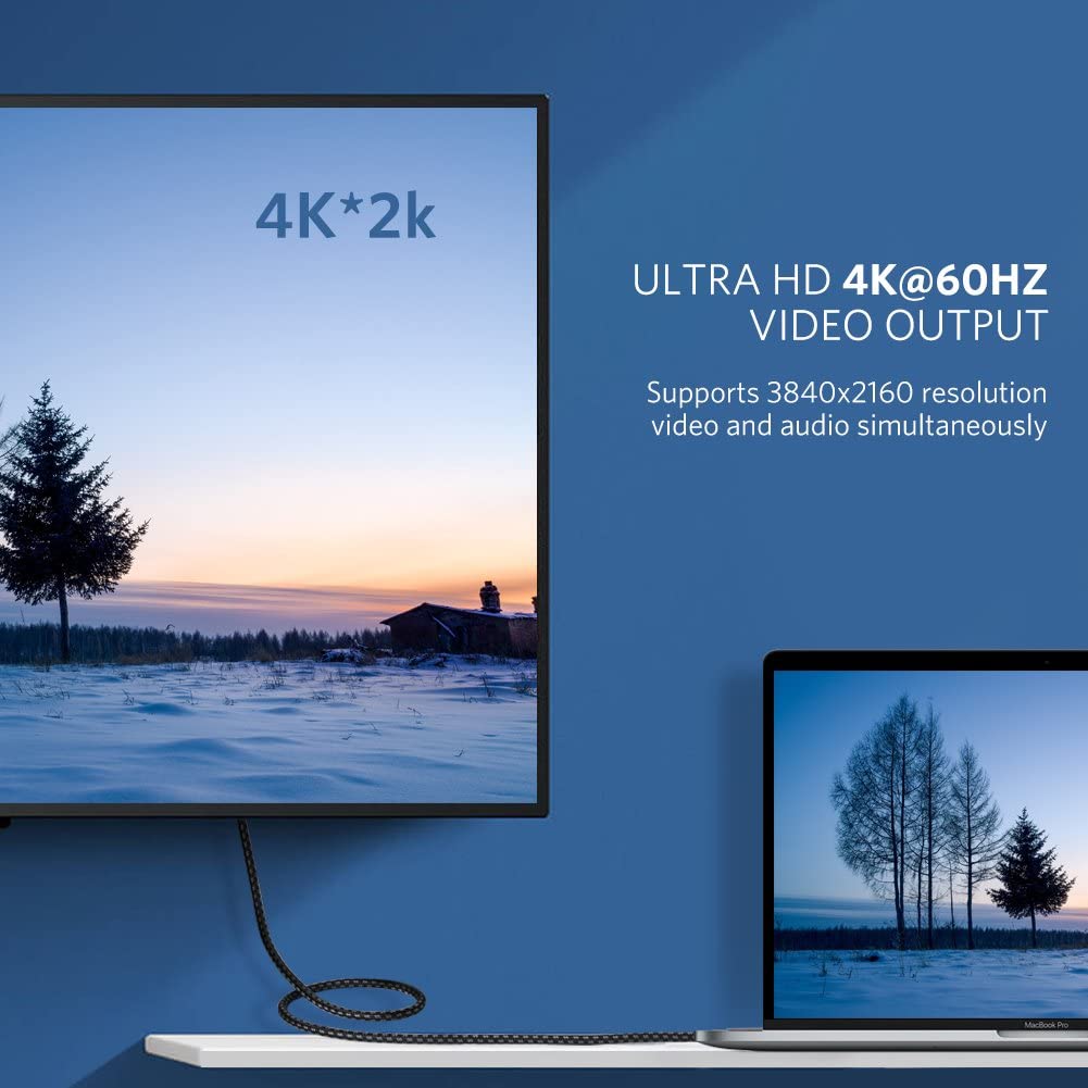 UGREEN USB C to USB C Charger Cable 60W USB C 3.1 5Gbps 4K@60Hz Video Display USB C Cable Compatible with MacBook Pro/Air - Image 4