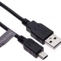 Mini USB Cable 5m Charger Compatible with Garmin Nuvi 42/52 / 52LM / 54LM / 55LM / 57LM / 67LM / 68LM / 860, Garmin GPS Edge 200, 500, 510, 605, 705, 800, 810 | Sat Nav GPS in Car Charging Lead