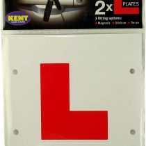 Kent Car Care GKEL2000 L-Plates Magnetic, Stick-On/Tie-On