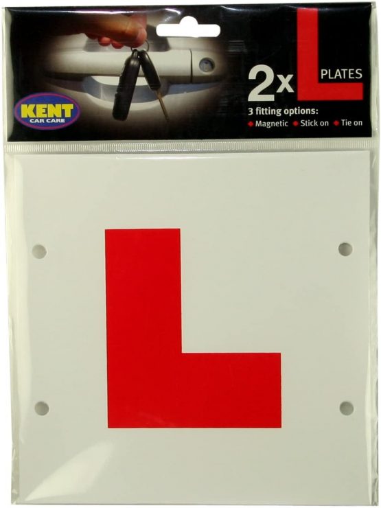 Kent Car Care GKEL2000 L-Plates Magnetic, Stick-On/Tie-On