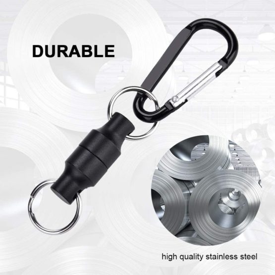 MAGT Fishing Strongest Magnetic Net Release Clip Hanging Holder Aluminum Carabiners Single Keychain Hook Magnet Buckle for Fly Fishing - Image 2