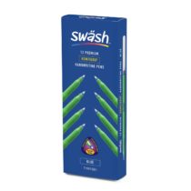 Swäsh KOMFIGRIP THW12BU Pens for Handwriting, Washable Ink and Pressure-Resistant Tips – Blue (Pack of 12)