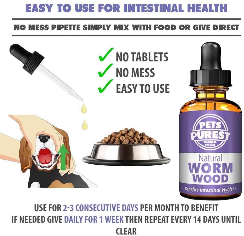 Pets Purest Natural Wormwood Formula, 100% Natural Alternative to Nasty Chemical Products, Benefits Intestinal Hygiene - Image 3