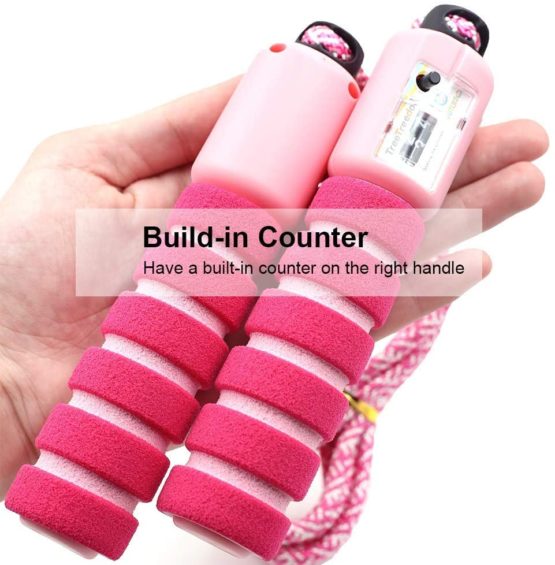 Adjustable Skipping Rope with Counter,Adjustable Kids Skipping Rope Jump Speed Rope for Boys Girls,Speed Jump Rope for Calories Burning,Children Jump Rope with Counter,Home Fitness&Exercise - Image 3