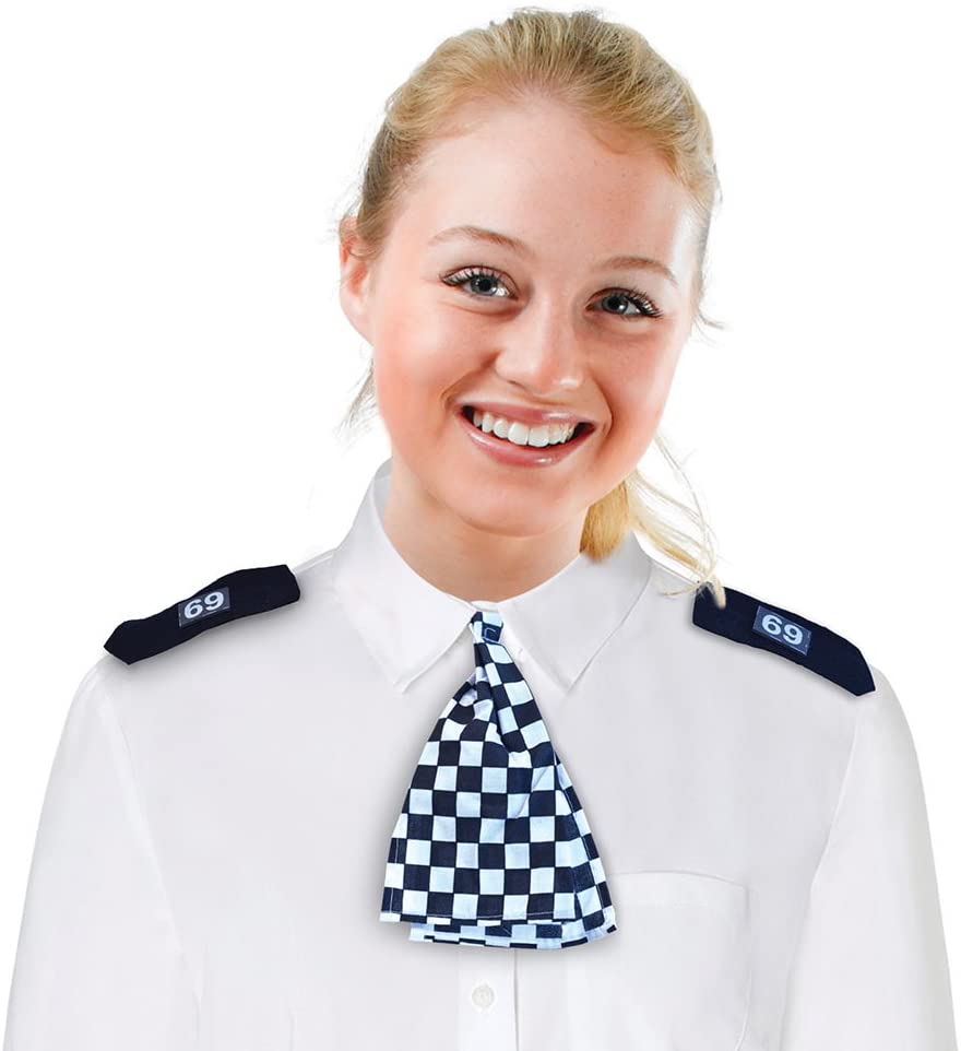 Bristol Novelty BA580 WPC Scarf and Epaulette, Womens, Black/White, One Size Halloween