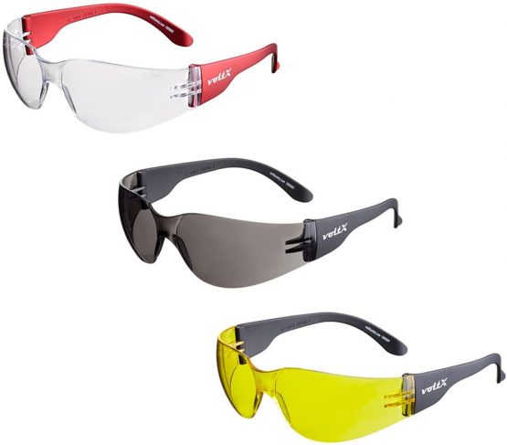 3 x voltX ‘GRAFTER’ Lightweight Industrial Safety Glasses, CE EN166f Certified/Cycling Safety Glasses (Mixed Lens) Anti-fog and Anti-scratch, UV400 lens protection.