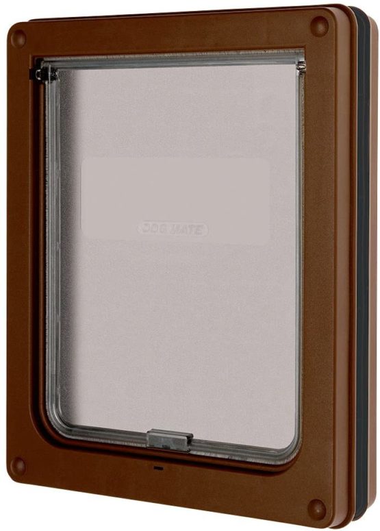 Dog Mate Lockable Medium Dog Door, Brown (215B)