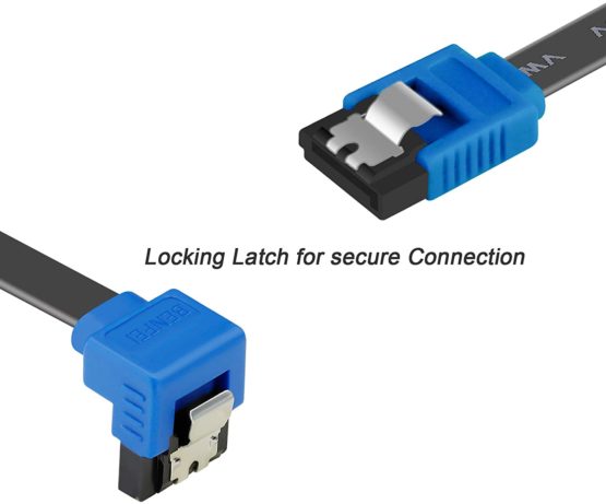 SATA Cable III, Benfei 3 Pack SATA Cable III 6Gbps 90 Degree Right Angle with Locking Latch 18 Inch for SATA HDD, SSD, CD Driver, CD Writer - Image 3