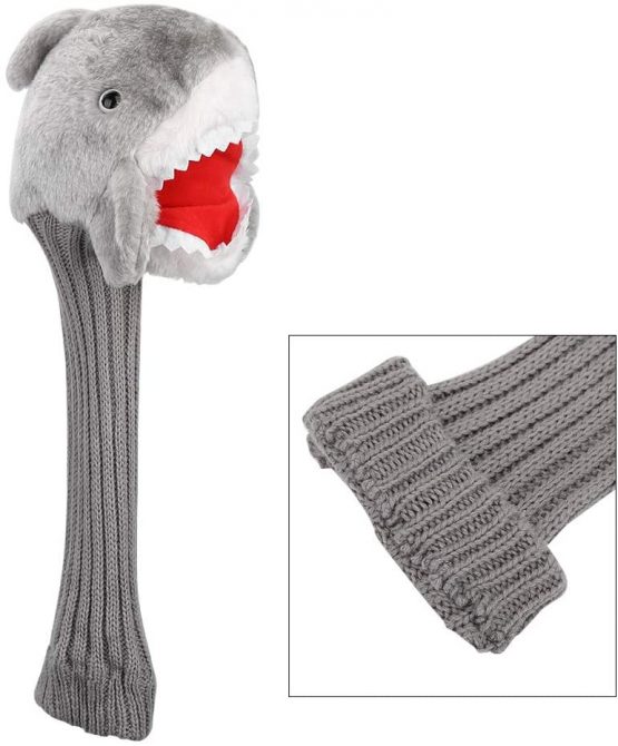 Golf Headcovers, Shark Shape Knit Golf Putter Head Covers Plush Cloth Golf Driver Covers - Image 4