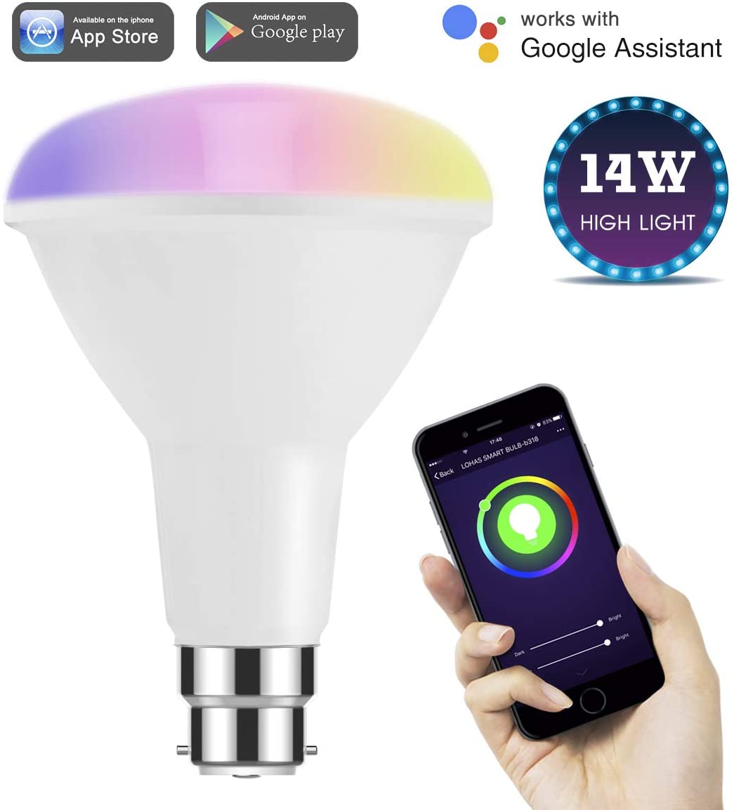 Bot Shop Smart Led LOHAS Smart LED Light Bulb, 14W WiFi B22 Bulb, 1350 LM, Remote ...