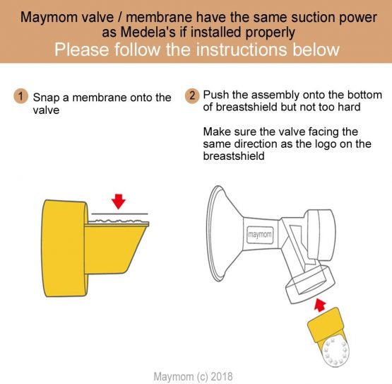 Maymom New Membranes for Medela Breastpump 8-Pk Part # 87088, PIS - Image 4
