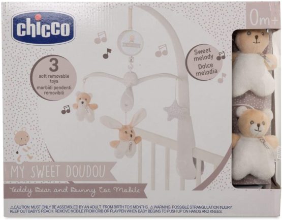 chicco Dou Dou 00009714000000 Mobile Bear and Rabbit Beige - Image 3