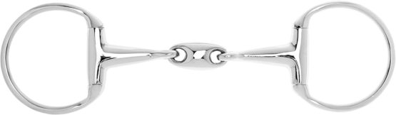 USG United Sportproducts Germany 14150019 502 Double-Jointed Eggbutt Snaffle – Silver, One Size