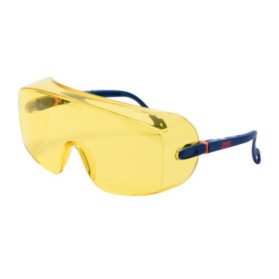 3M Safety Overspectacles, Anti-Scratch, Amber Lens, 2802 - Image 3
