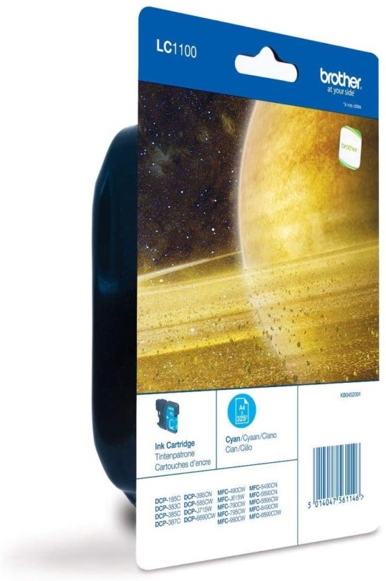 Brother LC-1100C Inkjet Cartridge, Cyan, Single Pack, Standard Yield, Includes 1 x Inkjet Cartridge, Brother Genuine Supplies - Image 2
