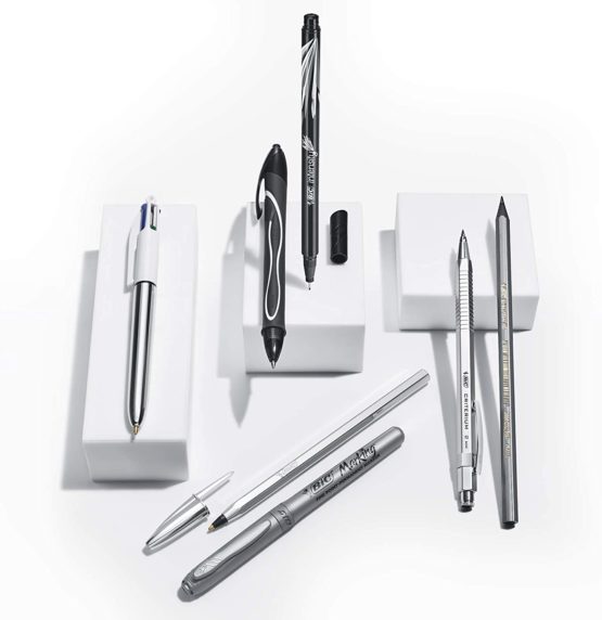 Bic Silver Set - 1 Notebook, 3 Ball Pens/1 Gel Pen/1 Roller Pen/1 Permanent Marker/ 1 Mechanical Pencil - Image 3