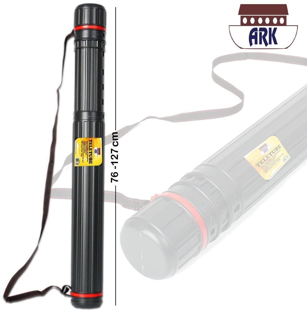 Jumbo Teletube Drawing Tube Plastic Extendable Storage Carrying Tube Case - PDT-D45 by ARK, Black, 76 cm (L) x 9 cm (W)
