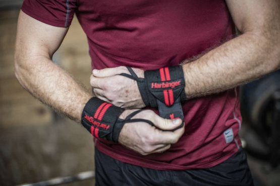 Harbinger Unisex's Redline Weightlifting Line Weight Lifting Wrap, Wrist Stability & Support, Strength Training Equipment, Red/Black, 18"/45cm, Pack of 2, X-Large - Image 2