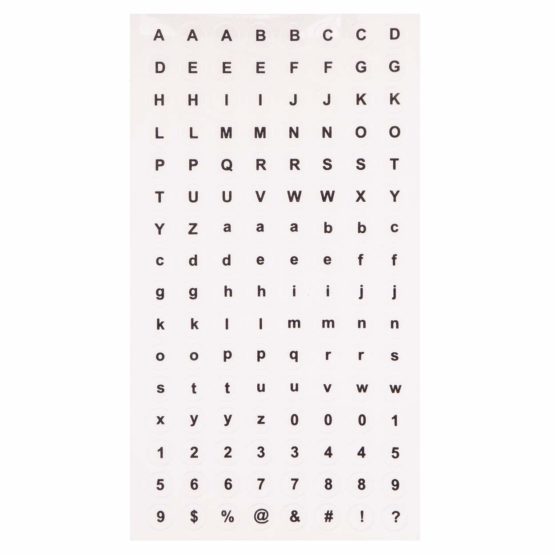 Baker Ross AW342 Transparent Letter & Number Stickers (Pack of 1000)