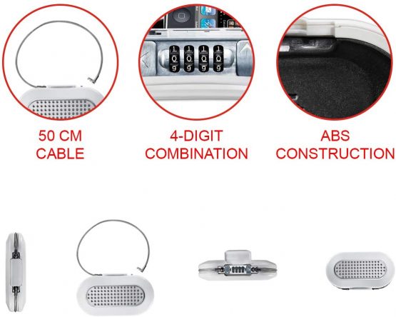 MASTER LOCK Mini Travel Safe Safe with Cable [White] 5900EURD - Secure your belongings while traveling - Image 4