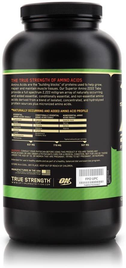 Optimum Nutrition Superior Amino 2222 Capsules, 320 Capsules, Default, 320 count (Pack of 1) - Image 3