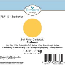 Elizabeth Craft Designs Soft Finish Cardstock x 12-inch Sunflower, Acrylic, Multicoloured, 0.09 x 11.9 x 13.4 cm