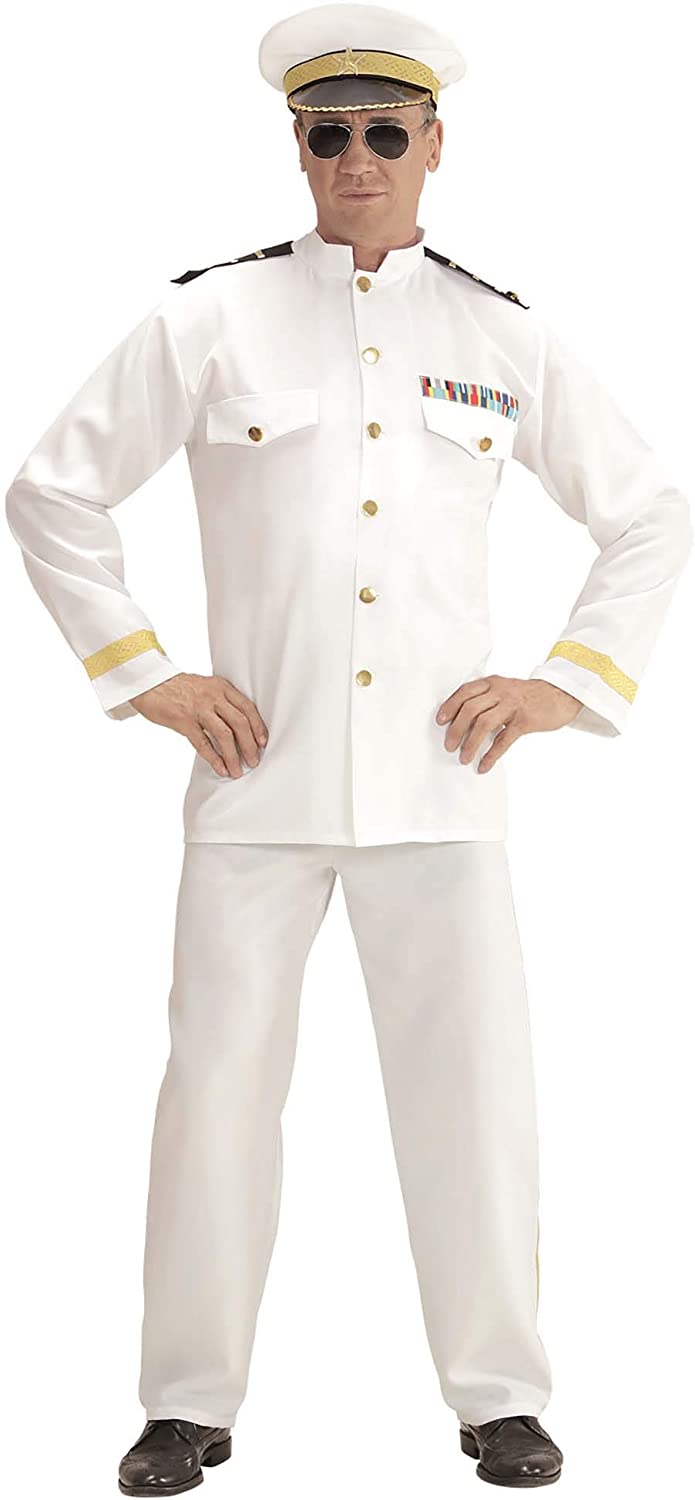 Navy Captain Men’s Costume Fancy Dress (S) – BigaMart