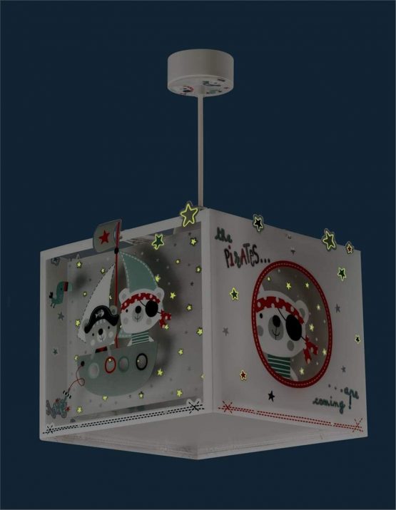 Dalber The Pirates Children's Hanging Ceiling Lamp, Multicoloured - Image 4