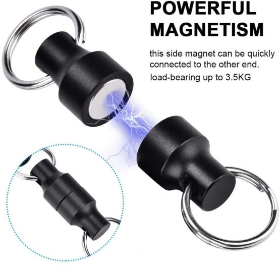 MAGT Fishing Strongest Magnetic Net Release Clip Hanging Holder Aluminum Carabiners Single Keychain Hook Magnet Buckle for Fly Fishing - Image 3