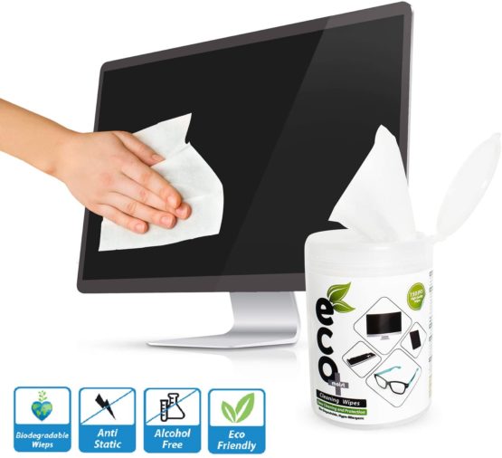 Ecomoist Cleaning Wipes LCD LED Plasma TV PC Notebook Monitors Mobile Phones Tablet Keyboard Touchscreen Lens Wipes Eyeglass Optical Cleaner (150 Wipes) Eco Friendly - Image 4