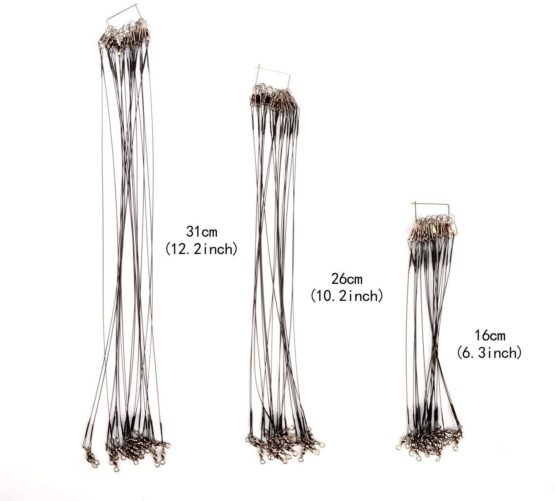 Fishing Wire Trace Leaders,Saim Stainless Steel Fishing Wire Trace Leaderstraces For Pike Zander Perch 16/26/31CM,72 Pcs - Image 2