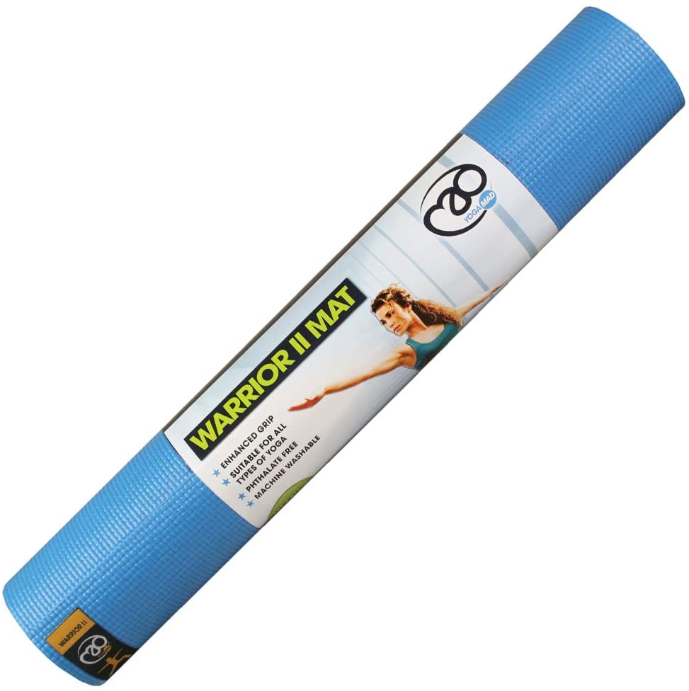 Yoga-Mad Unisex's Warrior II 4mm Yoga Mat, Light Blue, 1830 x 610 x 4 millimeters - Image 2