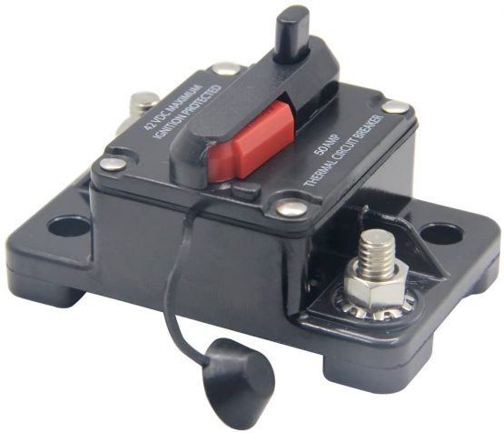 RKURCK 12V- 42VDC 50A Manual Reset Circuit Breaker,Fuse holder for Car Automotive Marine Boat Audio 50Amp - Image 3