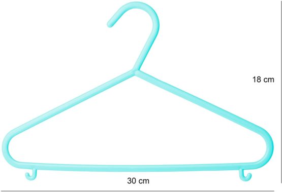 Bieco Hangers Baby Child Hanger Baby Hangers Plastic Hangers for Wardrobe Storage Cabinet Length 29.5cm, 16 Pieces, Turquoise, Narrow, ArtN 90016153 - Image 3